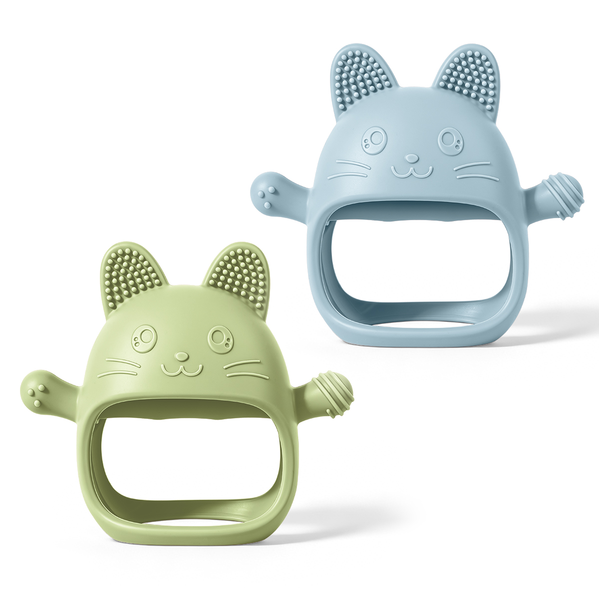 Teething Mitten Baby - TYRY.HU 2 Peças Luvas de Silicone