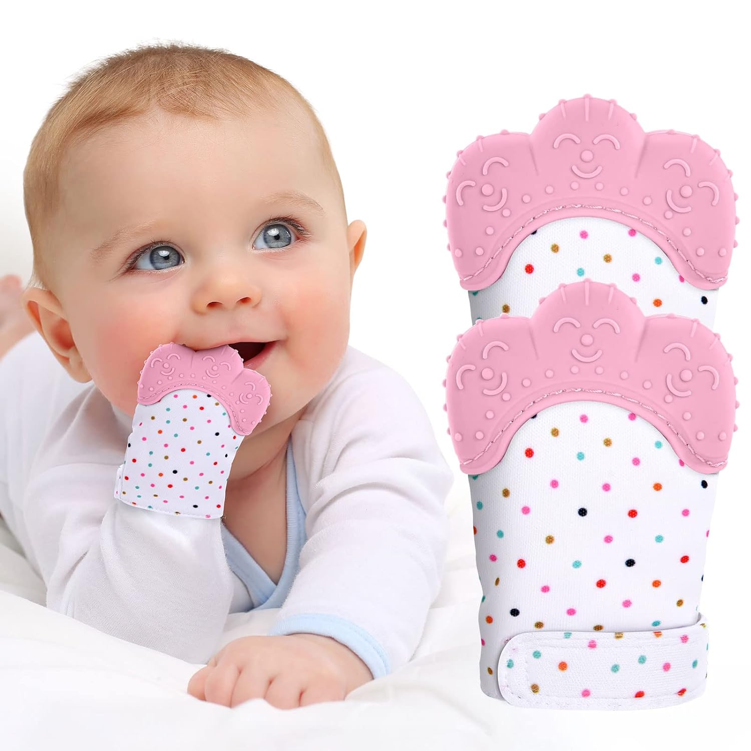 Teething Mitten Baby - Baby's Food Grade Silicone Mordedor Luvas,
