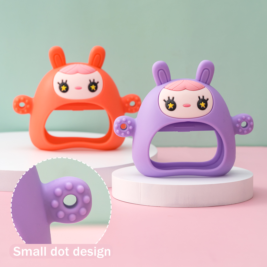 Mordedor de silicone sem BPA p - Teething Mitten Baby avaliação e preço