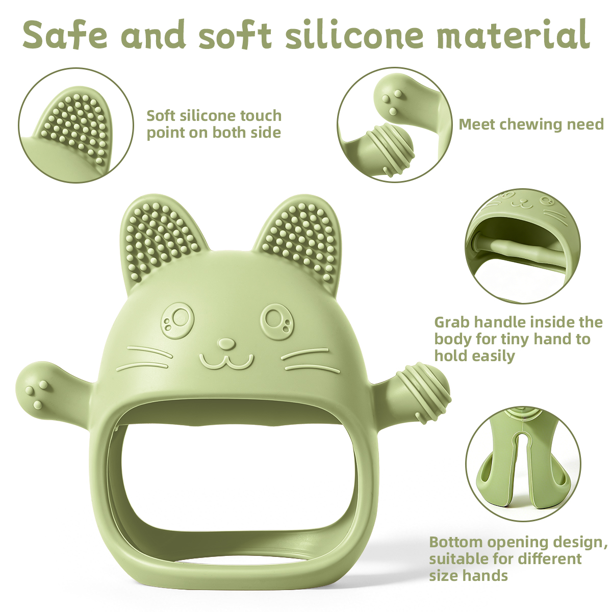 TYRY.HU 2 Peças Luvas de Silic - Teething Mitten Baby avaliação e preço
