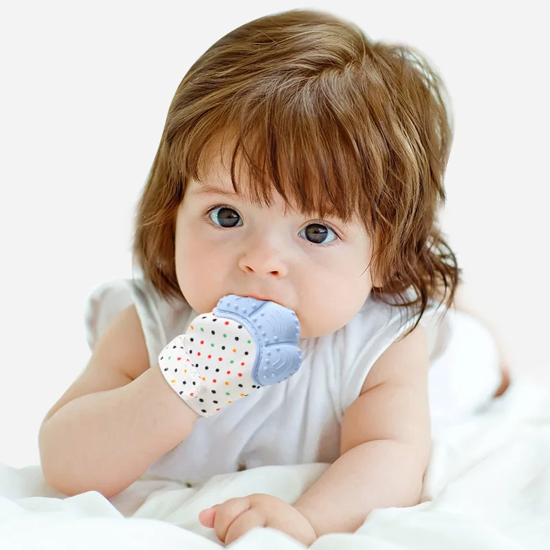 Baby's Food Grade Silicone Mor - Teething Mitten Baby avaliação e preço