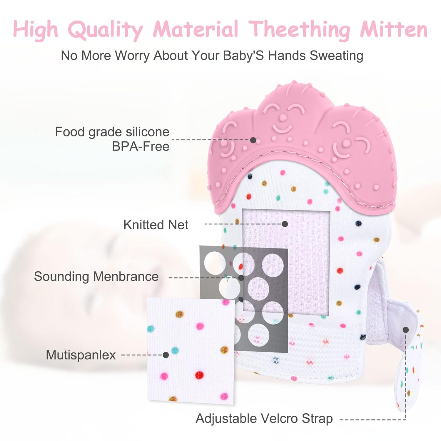 Baby's Food Grade Silicone Mor - Teething Mitten Baby avaliação e preço