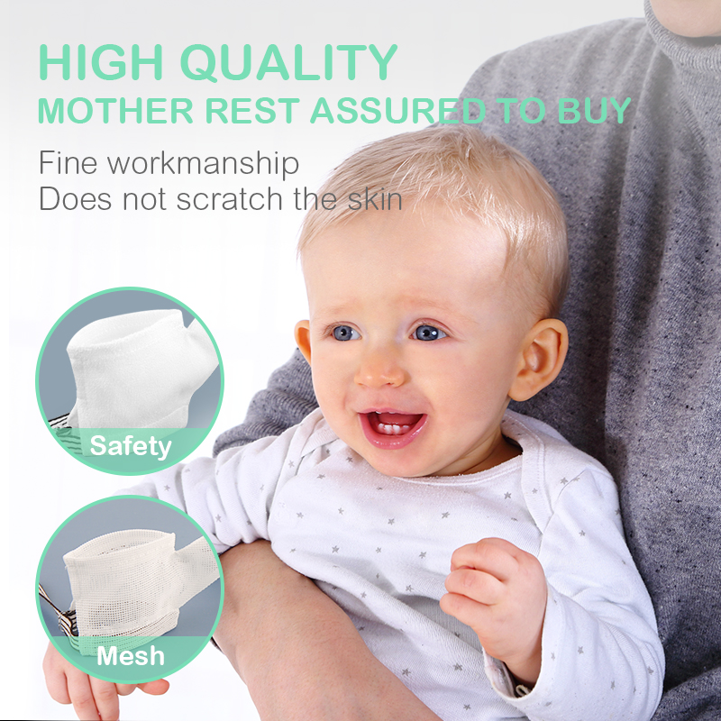 Bebê anti-comer luvas de mão r - Teething Mitten Baby avaliação e preço