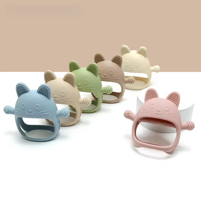 1pc bebê silicone mordedores l - Teething Mitten Baby avaliação e preço
