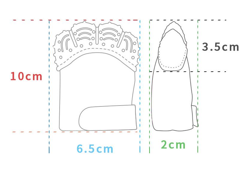 Bebê anti-mordida luvas de sil - Teething Mitten Baby avaliação e preço