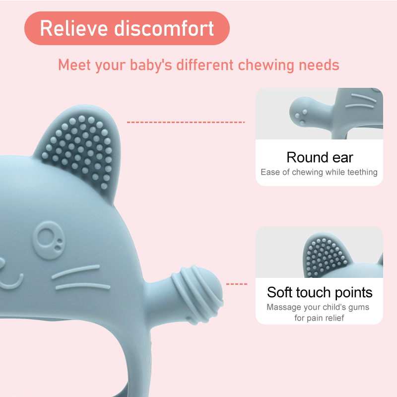 Luvas de silicone para bebês d - Teething Mitten Baby avaliação e preço
